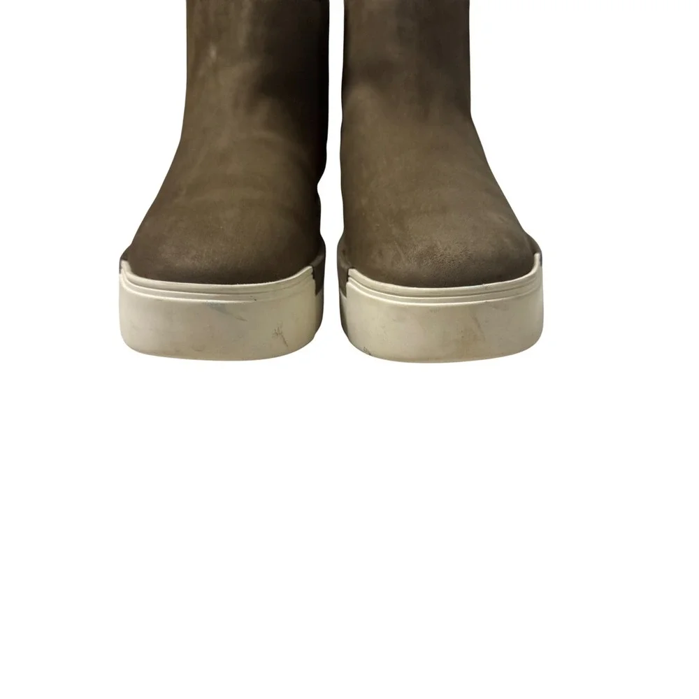 J Slides Val Waterproof Nubuck Boots Womens 7 Brown Excellent Faux Fur Lined